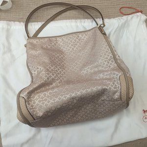 Coach Tote, Medium Sized, Light Beige, Like New!